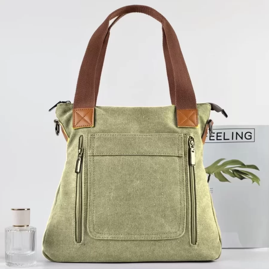 Women's Versatile Handbag Large Capacity Canvas Casual Shoulder Crossbody Bag_20