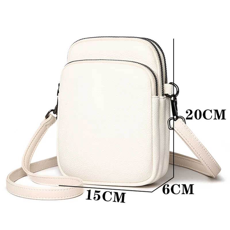 New 100% Genuine cowhide Women's Leather Mobile Phone Bag Crossbody Bags For Women Bag Designer Crossbody Bag Messenger Bags Sac_1