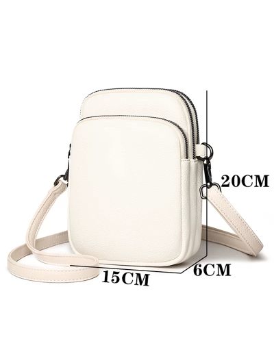 New 100% Genuine cowhide Women's Leather Mobile Phone Bag Crossbody Bags For Women Bag Designer Crossbody Bag Messenger Bags Sac