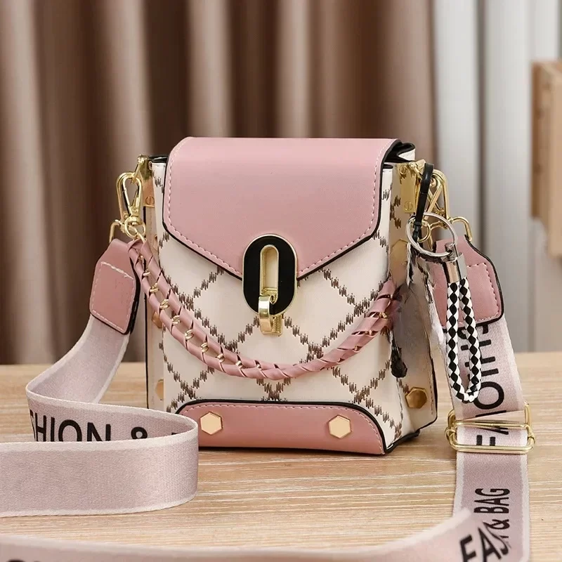 Summer New Bag Korean Style Simple Small Square Bag Fashion All-Match Shoulder Crossbody Fashion Mini Phone Bag Women Handbags_7