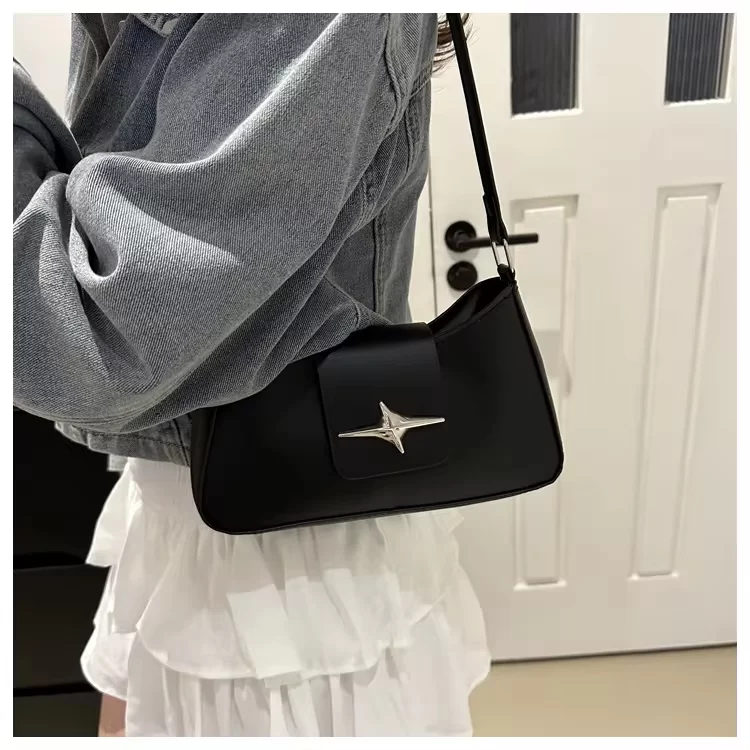 2024 Classic Y2K Small Purse Luxury Brand Female Handbags Vintage PU Leather Shoulder Bags for Women Daily Ladies Underarm Bag_4