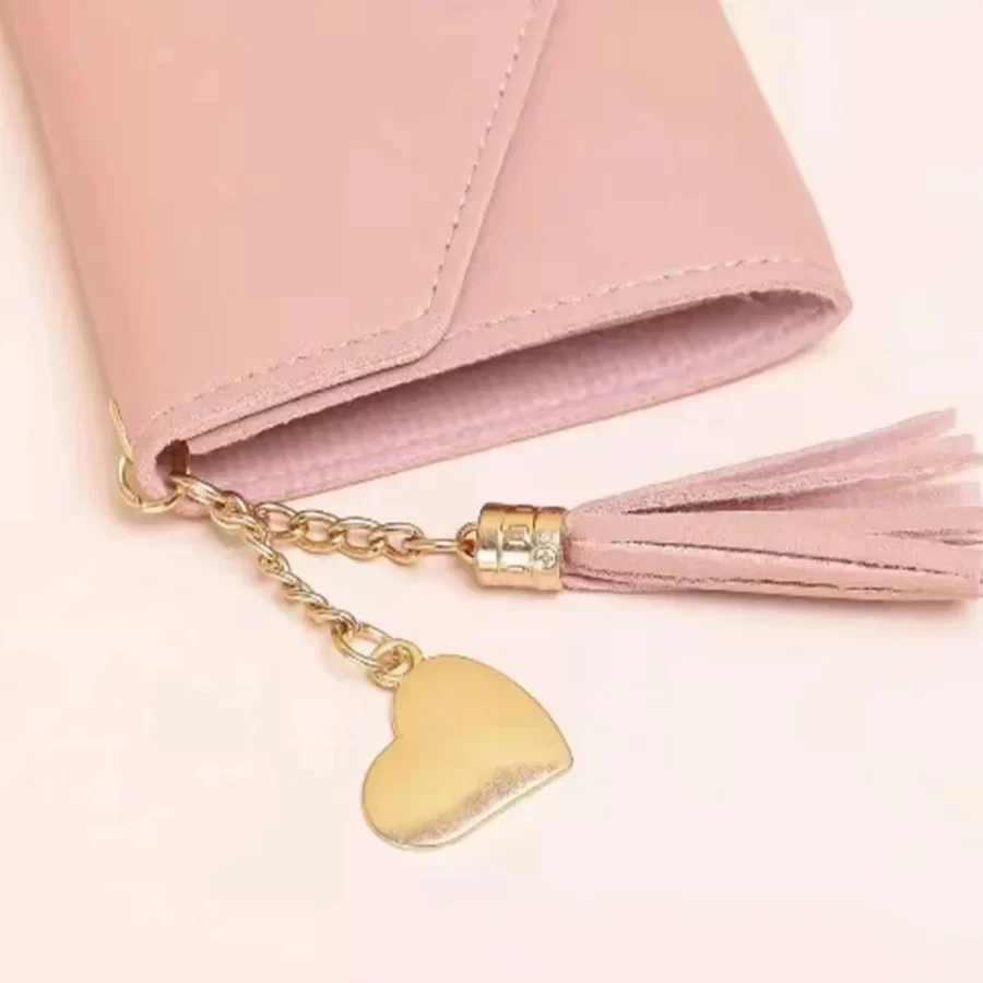 Women's Wallet Clutch Fashion Leather Short Style Purse Multi CaroSlot Coin Purse RFID Blocking Case Rose Gold Pattern_6