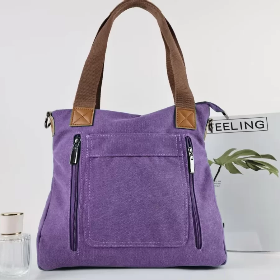 Women's Versatile Handbag Large Capacity Canvas Casual Shoulder Crossbody Bag_23