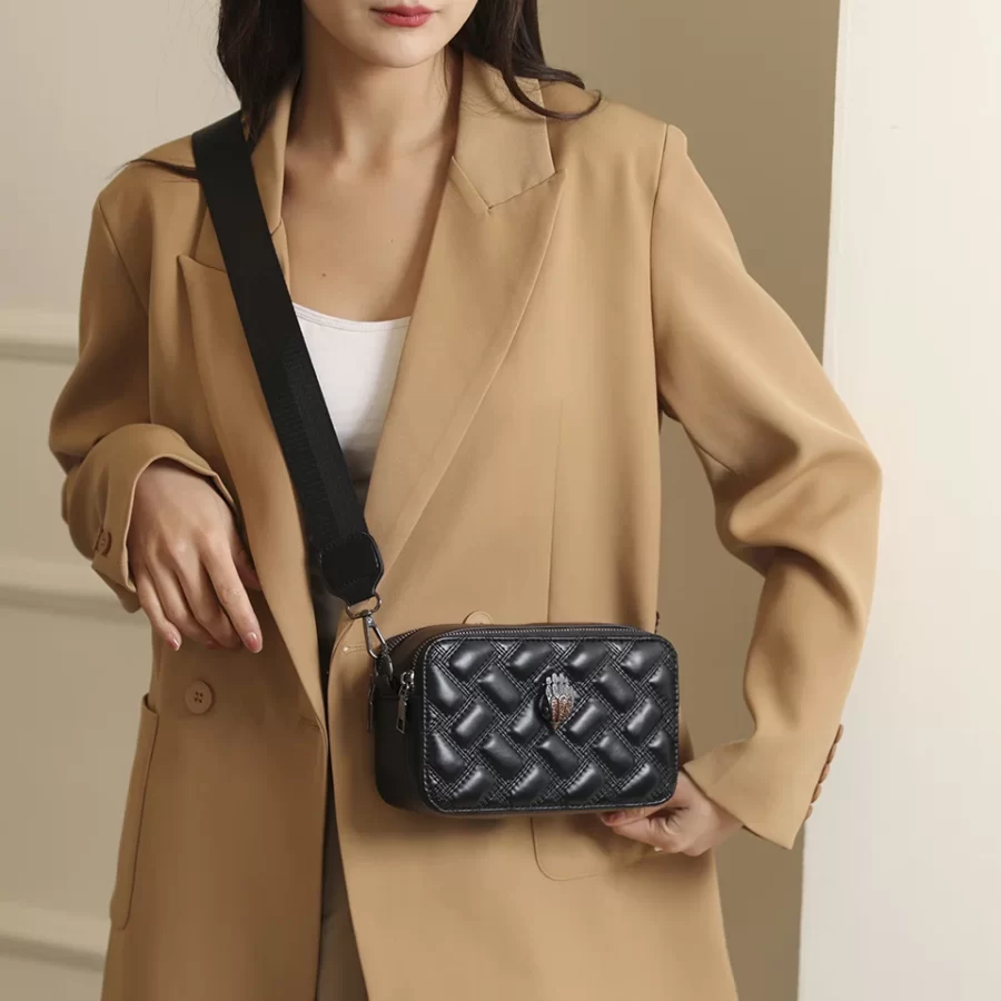 New Brand Shoulder Bag Luxury Designer Women Handbag Fashion Camera Designer Bags Ladies Zip Letter Small Black Square Bag_1