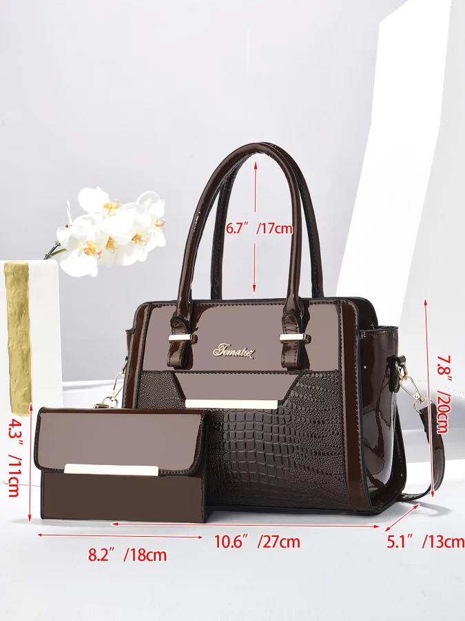 New Two-Piece Set with Large Capacity, Fashionable and Versatile Women's Bag, Simple Commuting Outing, Casual Women's Handbag, Foreign Style Women's Bag_4