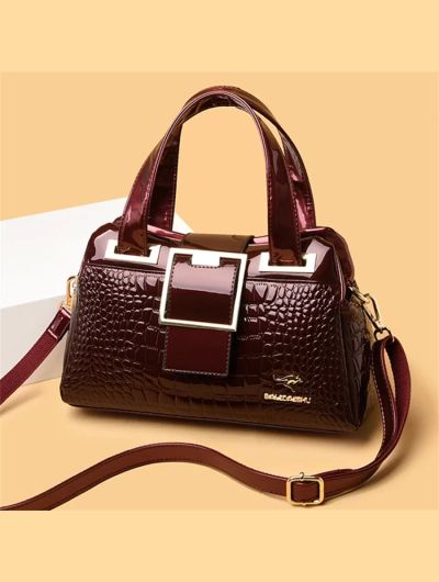 2 layer Large Capacity Tote Bag Luxury Handbags Women Bags Designer Crocodile Pattern Ladies Boston Shoulder Bag High Quality