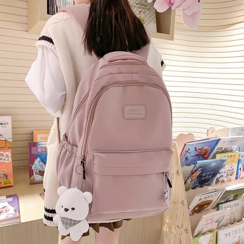 Casual Style Fashion Backpack, Lightweight & Large Capacity Nylon Bag With Multi-Pocket Design For Commuting_7