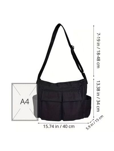 Women's School Messenger Bags For Women Shoulder Ladies Designer Handbag Solid Large Capacity Casual Canvas Shoulder Female Bags