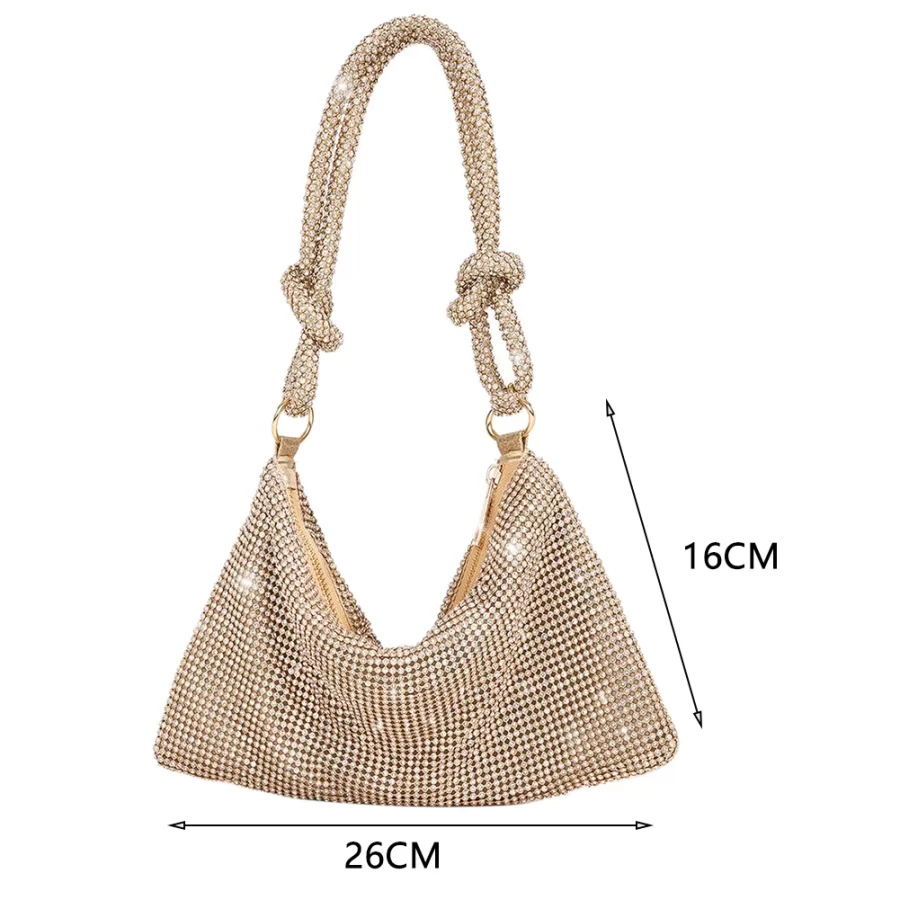 Women Shiny Rhinestone Dinner Bag New Party Wedding Purses 2023 Luxury Full-Diamond Ladies Handbag Designer Sparkly Evening Bags_10