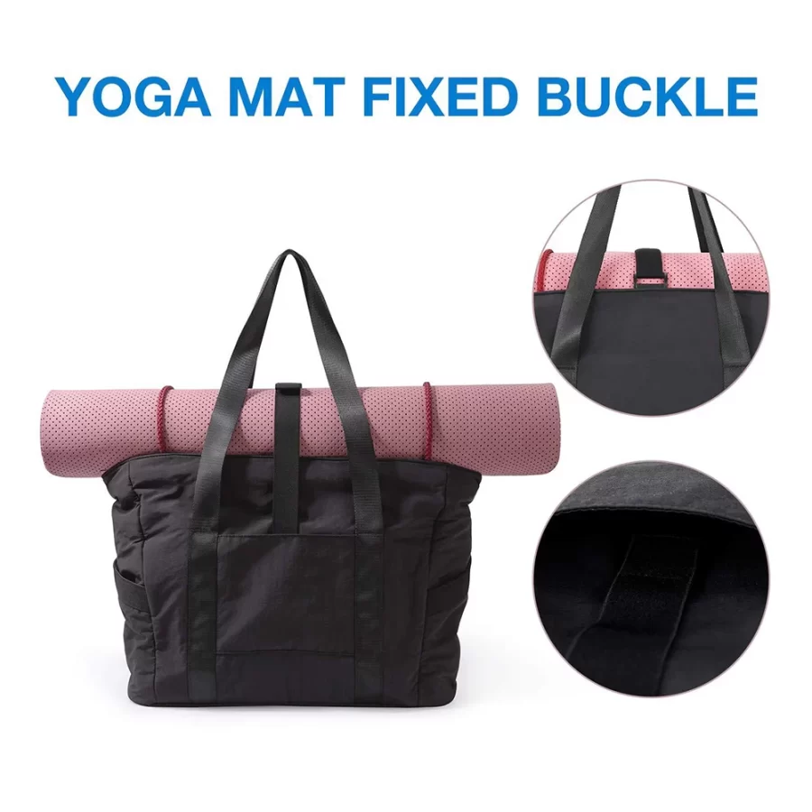 BAGSMART Women Tote Bag University Laptop Travel Tote diaper Gym Tote Yoga Bag with Yoga Mat Buckle for Sports College Work-ll_2