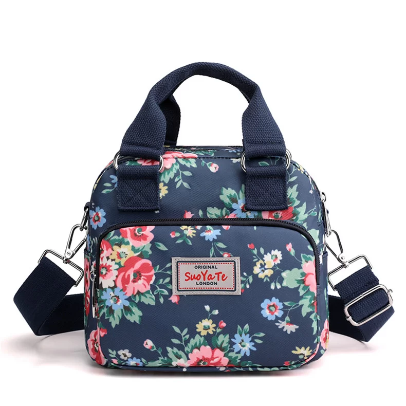 Brand Women Crossbody Bag portable Female Shoulder bags Printed Flower Nylon Messenger Bags Multi-pocket Ladies Handbags Bolsa_8