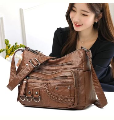 Pu Leather Crossbody Shoulder Bags Multi-pocket Ladies Luxury Purses and Handbags Women's Bag