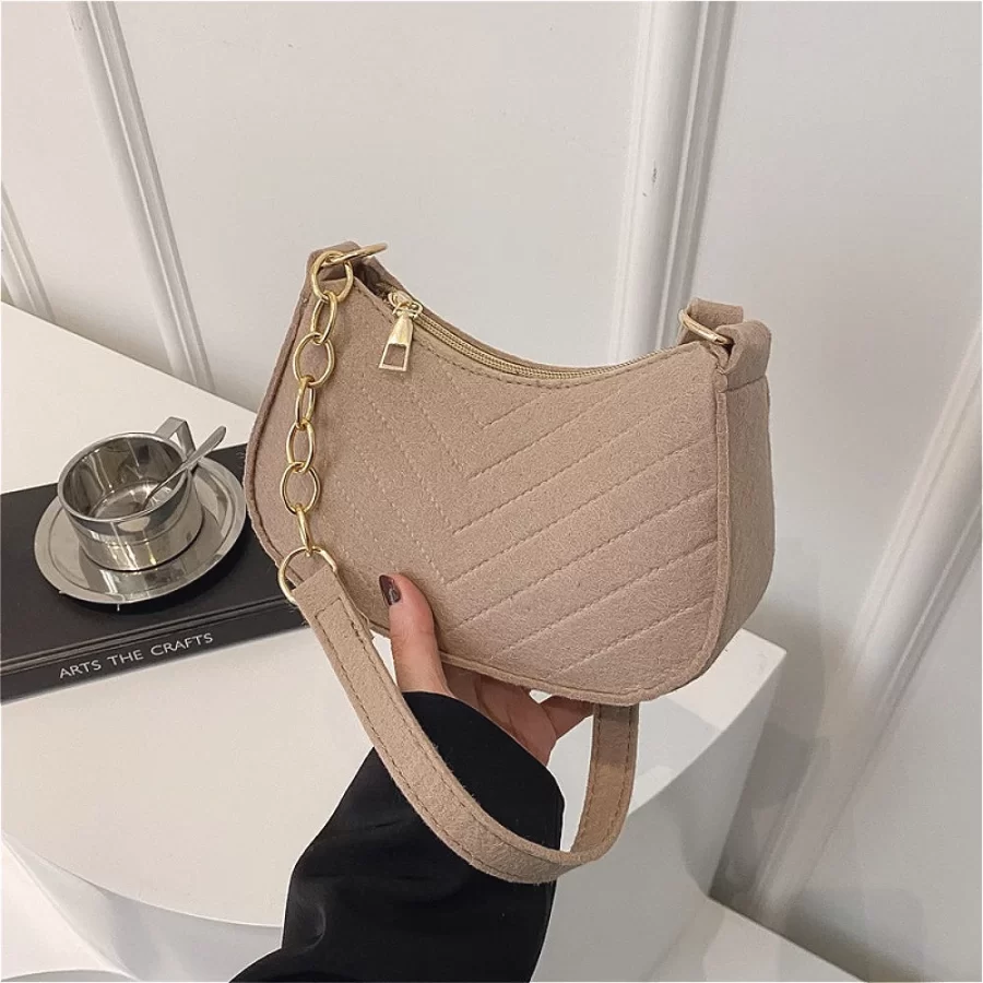 2024 New Fashion Women Handbag Solid Color Casual Mini Underarm Bag Female Chain Shoulder Pouch Hot Sale Ladies Leather Tote Bag_1