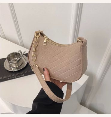 2024 New Fashion Women Handbag Solid Color Casual Mini Underarm Bag Female Chain Shoulder Pouch Hot Sale Ladies Leather Tote Bag