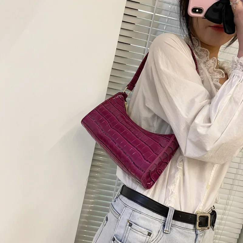 Fashion Exquisite Shopping Bag Retro Casual Women Totes Shoulder Bags Female Leather Solid Color Chain Handbag for Women 2024_5