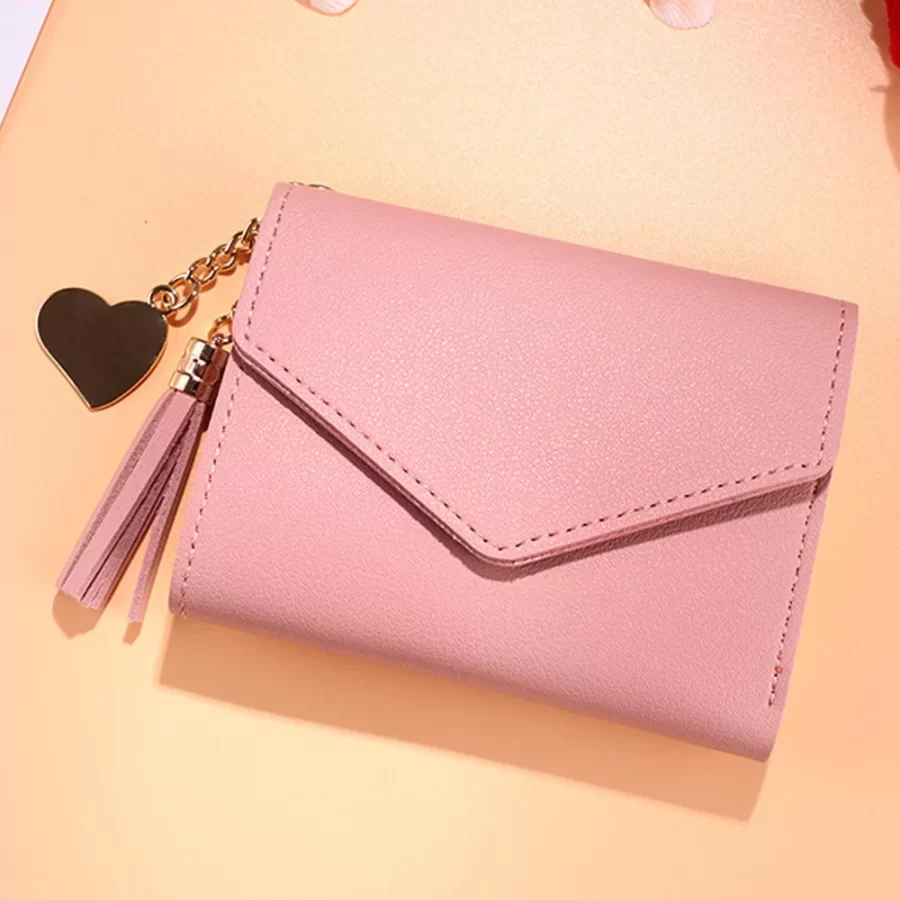 Women's Wallet Clutch Fashion Leather Short Style Purse Multi CaroSlot Coin Purse RFID Blocking Case Rose Gold Pattern_17