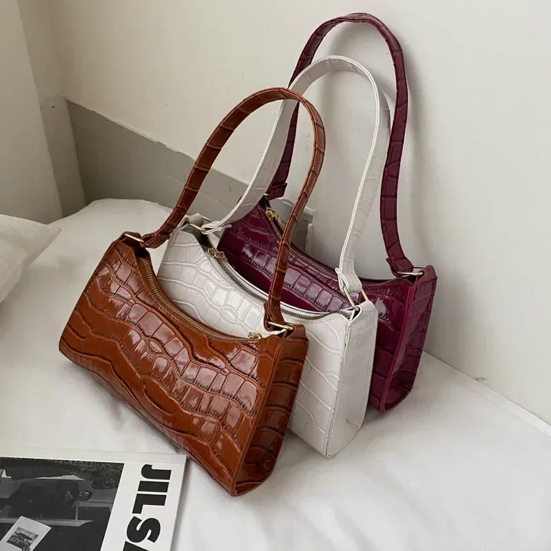 Fashion Exquisite Shopping Bag Retro Casual Women Totes Shoulder Bags Female Leather Solid Color Chain Handbag for Women 2024_4