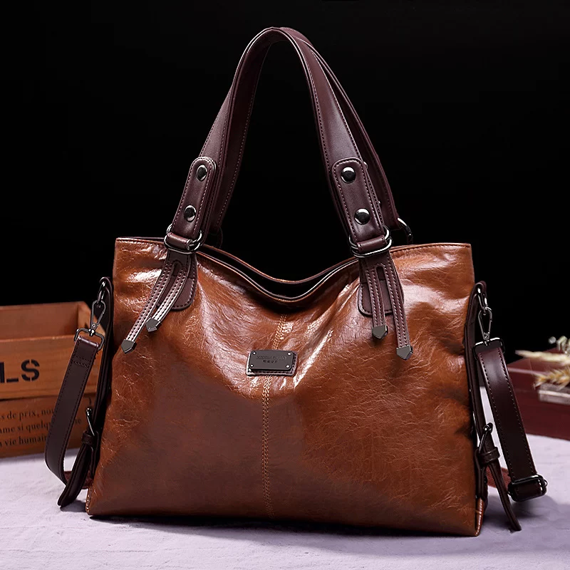 New Fashion Casual Tote Bag Women Handbags Soft Leather Shoulder Bags  For 2023 Ladies Vintage Big Capacity Crossbody Hand Bag_10