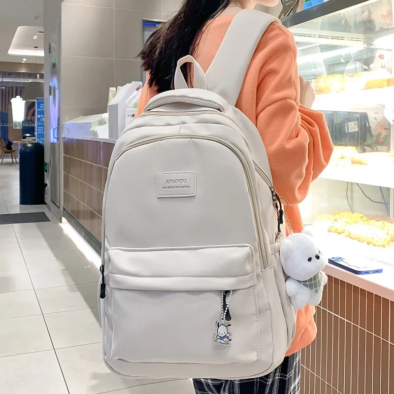 Casual Style Fashion Backpack, Lightweight & Large Capacity Nylon Bag With Multi-Pocket Design For Commuting_6