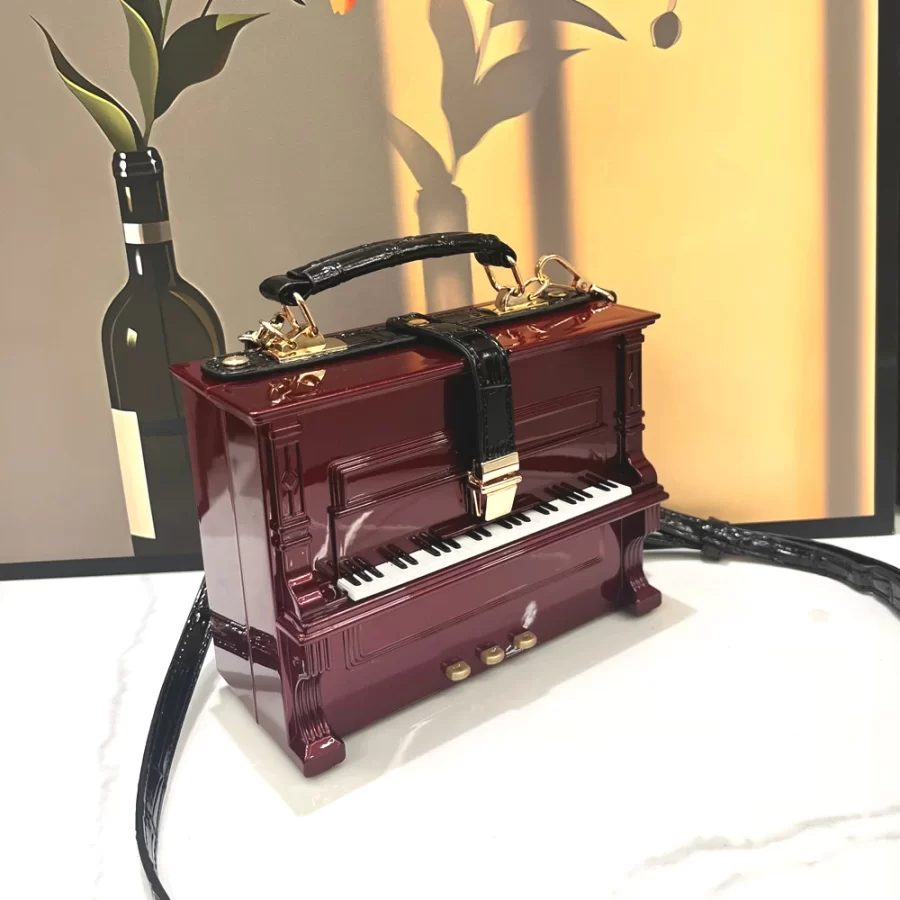 purses and handbags Luxury Designer crossbody shoulder bag For Women piano shape handmade bags Purse Messenger Bag banquet bag_8