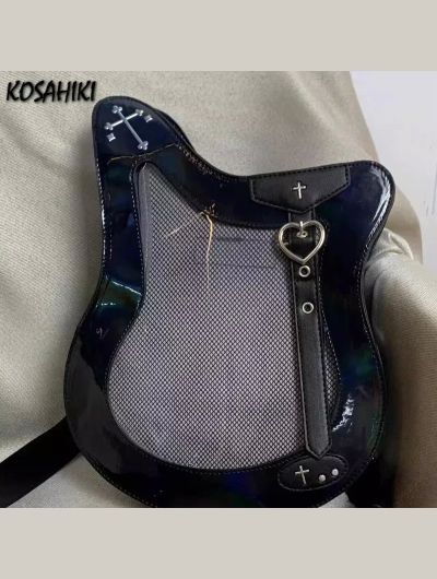 Personality Holographic Trendy Women's Handbags Sweet Cool Y2k Aesthetic Shoulder Crossbody Bag New Vintage Transparent Ita Bags