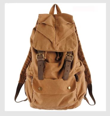 Fashion Vintage Leather military Canvas Backpack Men School Bag drawstring backpack Women Bagpack male Rucksack Teenager mochila