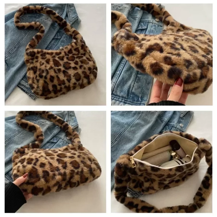 Fashion Versatile Leopard Print New Women's Bags Lady High-Grade Texture Simple Generous Temperament Crossbody Shoulder_5