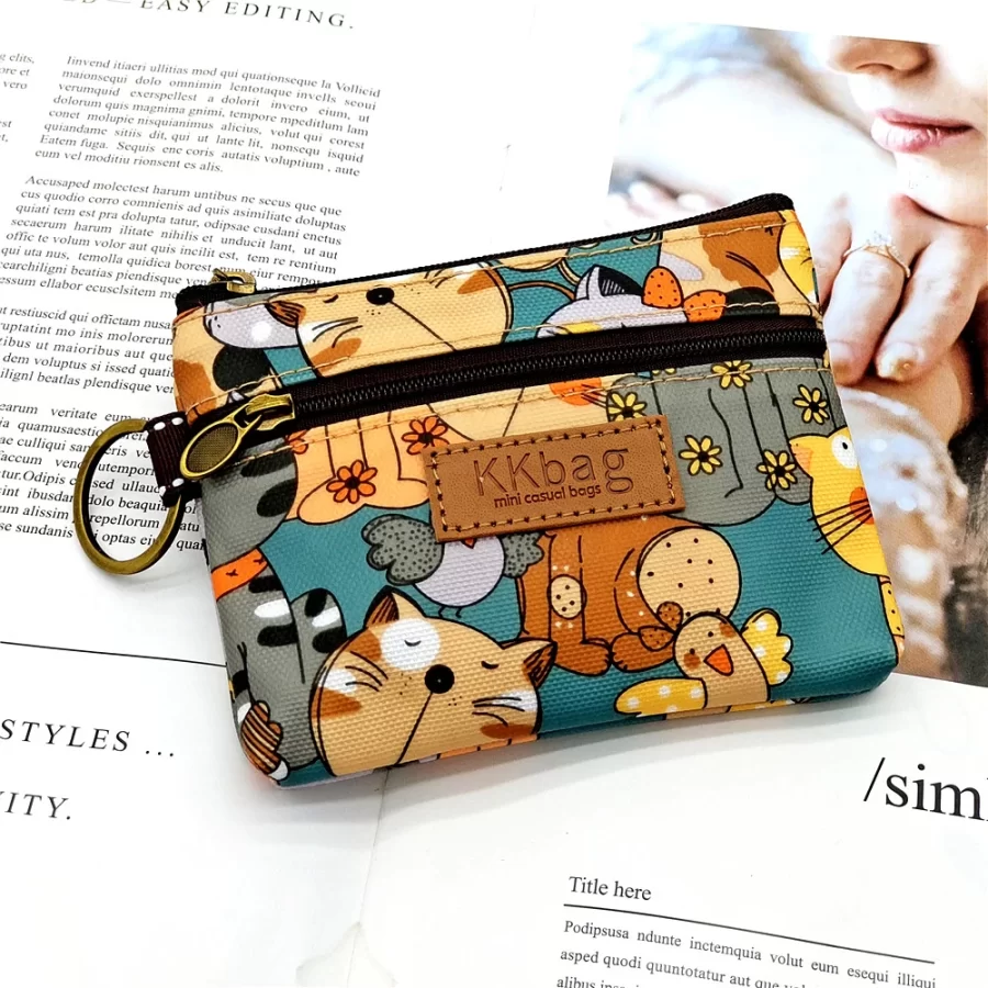 Cute Animals Wallet Zipper Purse Cartoon Small Coin Purse Lightweight Storage Bag Money Bag Key Card Holder For Student Women_1