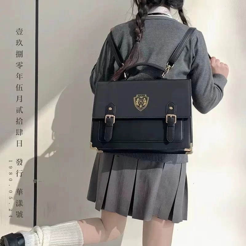 Preppy JK Y2k Aesthetic Fashion Casual Women Handbags All Match Girls School Backpacks Korean Simple Shoulder Crossbody Bags_2