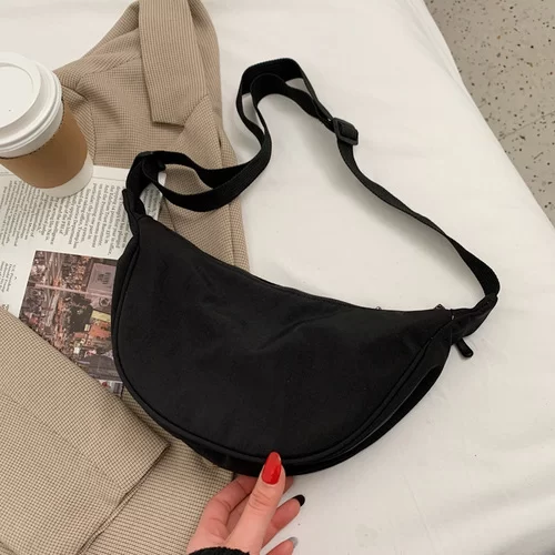 Upgraded Version Simple Design Women's Messenger Bag Nylon Hobos Small Shoulder Bags Vintage Female Girls Purse Cloth Handbags_8