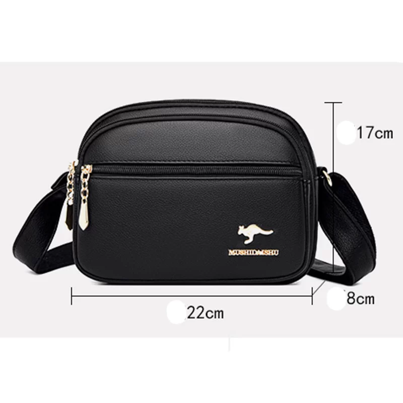 Women Bag Ladies Brand Quality PU Leather Shoulder Bags Designer New Simple Messenger Crossbody Multi-pocket Purses Mobile Phone_5