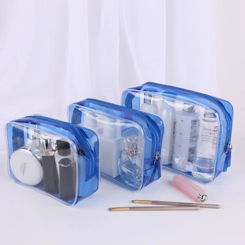 PVC waterproof transparent cosmetic bag wash bath storage bag travel multi-function storage bag cosmetic handbag tool box_24