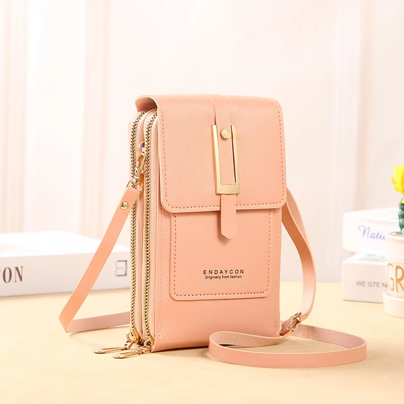 Touch Screen Cell Phone Women Bags Soft Leather Wallets Hand Purses Crossbody Bags for Women Small Handbag Cheap Women's Bags_9