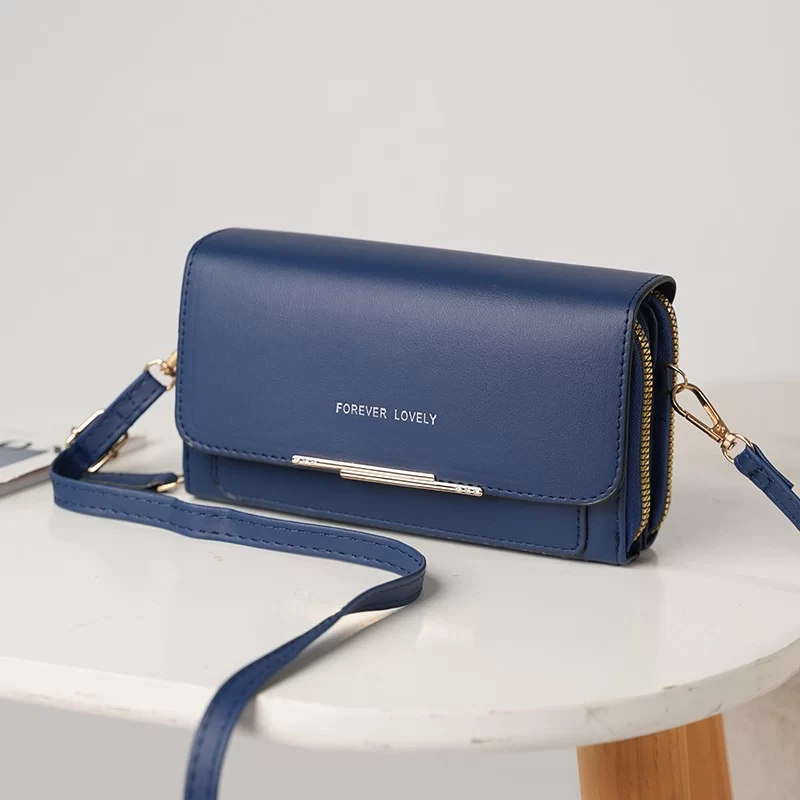 Women Long Wallet Korean Version Crossbody Bag Double Zipper Large Capacity Clutch Bag Shoulder Handbag Female Mobile Phone Bag_14