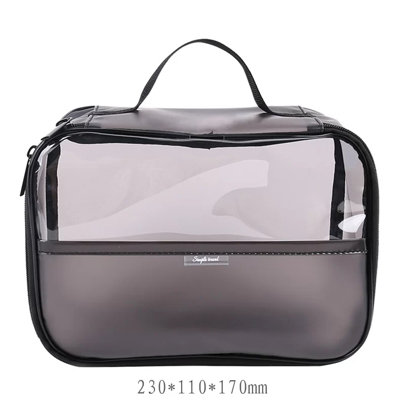 PVC waterproof transparent cosmetic bag wash bath storage bag travel multi-function storage bag cosmetic handbag tool box_21