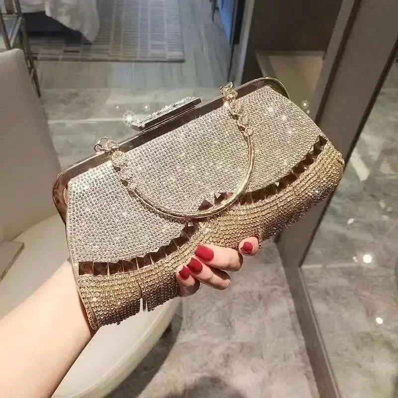 Hand for Wedding Party Banquet Diamond Clutch Bag Ladies Luxury Party Evening Bag Fashion Wedding Bridal Dress Bag_2