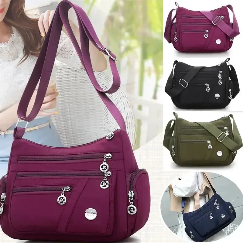 Large Capacity Women Crossbody Bag Waterproof Tote Casual Nylon Shoulder Bag Purse Handbag Lightweight Travel Messenger Bag_2