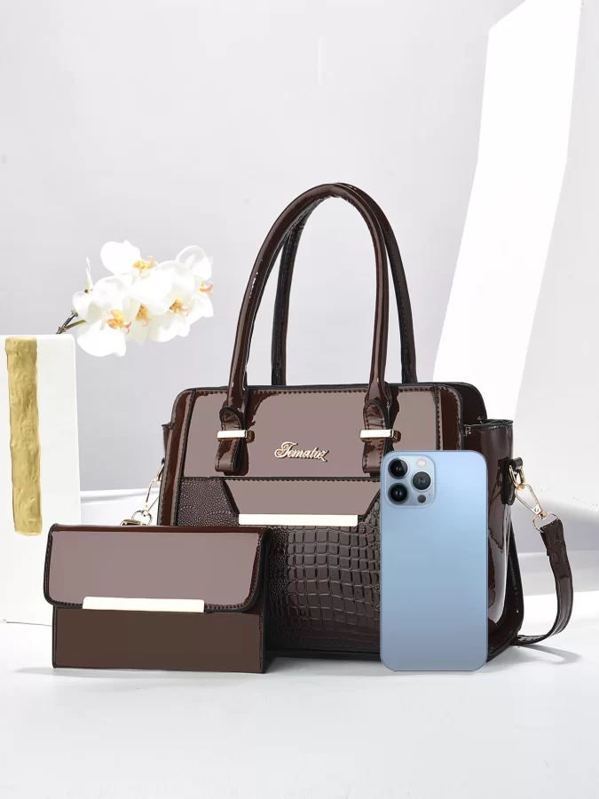 New Two-Piece Set with Large Capacity, Fashionable and Versatile Women's Bag, Simple Commuting Outing, Casual Women's Handbag, Foreign Style Women's Bag_3