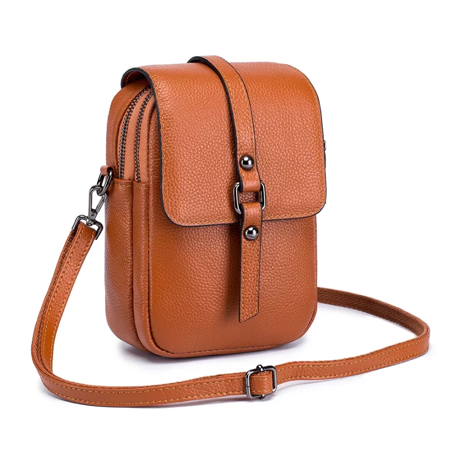 Genuine Leather Women Small Shoulder Bag Cute Crossbody Messenger Bags Female Little Soft Purse Double Zipper Pockets Handbag_9