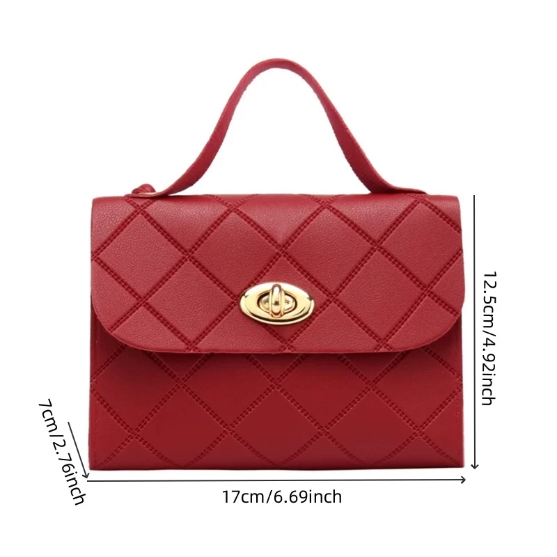 Women's Handbags Striped Square Fresh Age Reducing High Capacity Fine Texture Soft Comfortable Female's Crossbody Bag_6