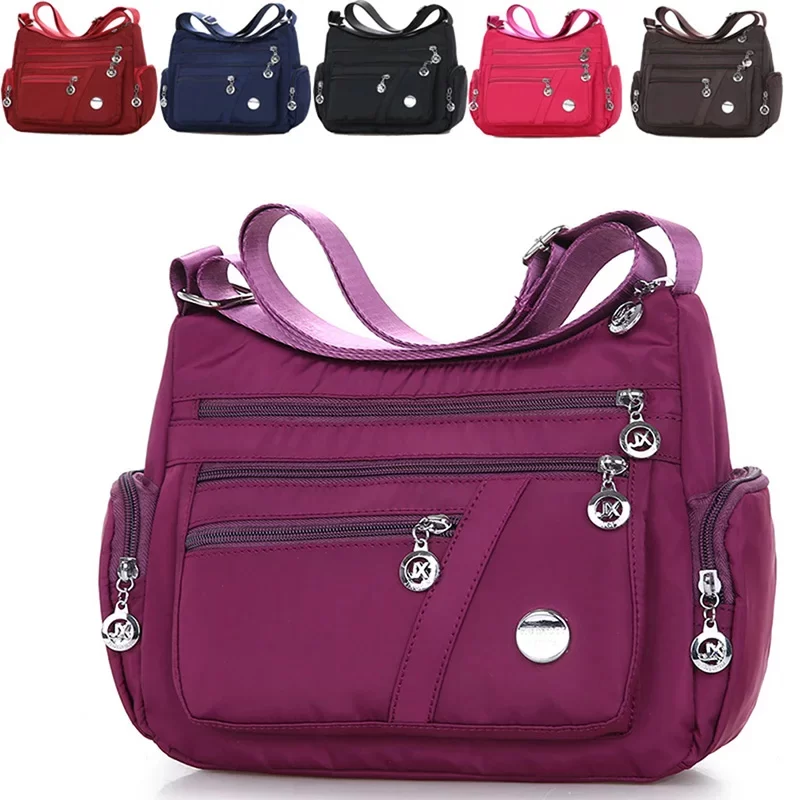 Large Capacity Women Crossbody Bag Waterproof Tote Casual Nylon Shoulder Bag Purse Handbag Lightweight Travel Messenger Bag_1