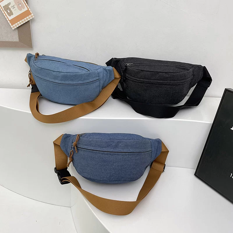 Casual Corduroy Belt Bags for Women Fashion Fanny Pack Female Banana Waist Bag Hip Purse Shoulder Crossbody Chest Bag Pocket_4