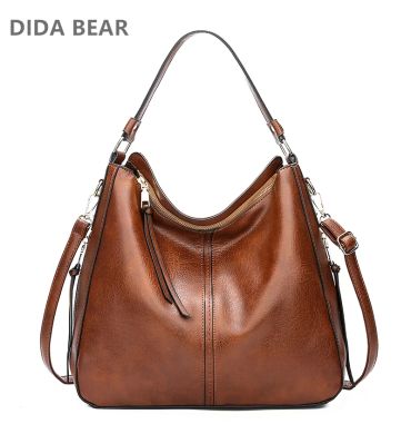 DIDABEAR Hobo Bag Leather Women Handbags Female Leisure Shoulder Bags Fashion Purses Vintage Bolsas Large Capacity Tote bag