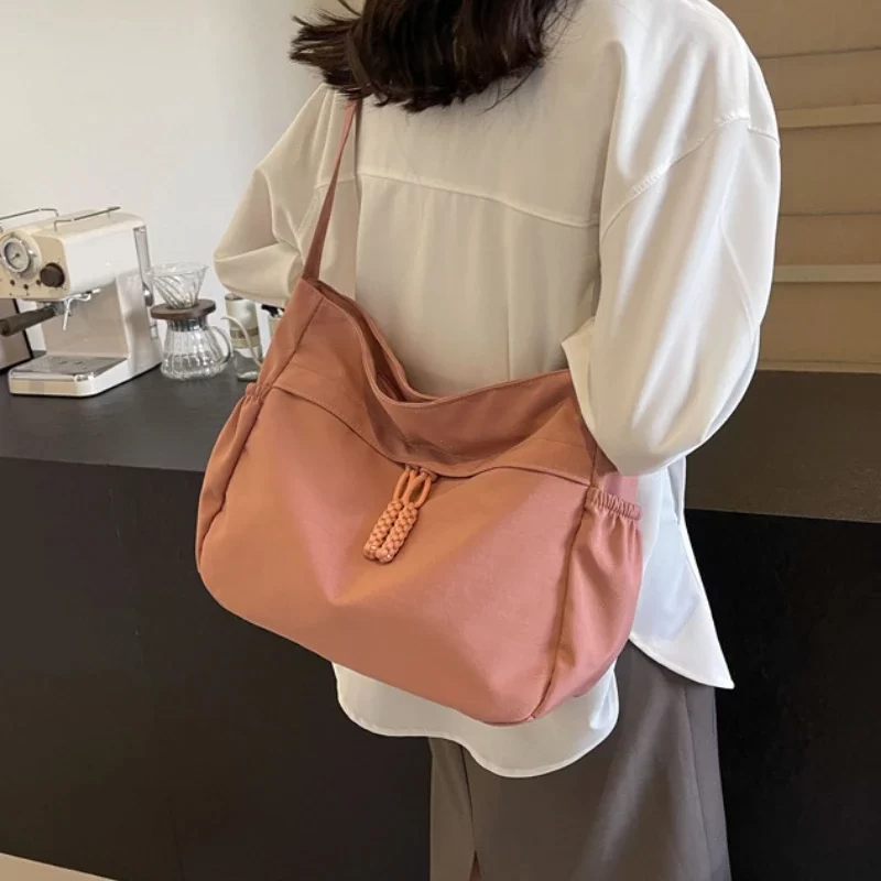 Nylon Hobos Crossbody Bags Solid Casual Zipper Women's Bags 2025 Fashion High Capacity Solid Color Single Shoulder Totes Bag_3