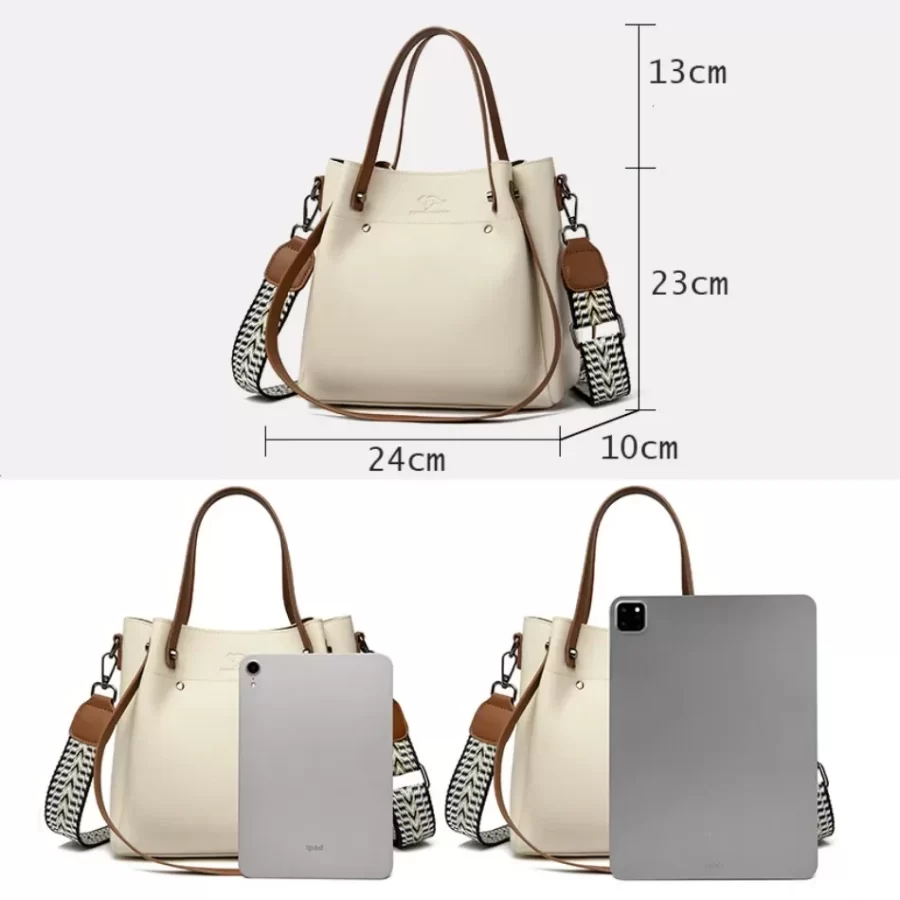 Genuine High Quality Leather Shoulder Crossbody Bags for Women Luxury Handbags Women Bag Large Capacity Soft Tote Messenger Bag_4