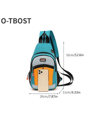 O-TBOST 2-in-1 Chest Bag and School bag for Men and Women - Crossbody Shoulder Backpack for School and Outdoor Activities