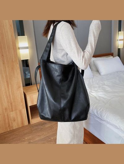 Vintage Women Hand Bag Designers Luxury Handbags Soft PU Leather Women Shoulder Tote Female Top-handle Bags Fashion Brand Bag