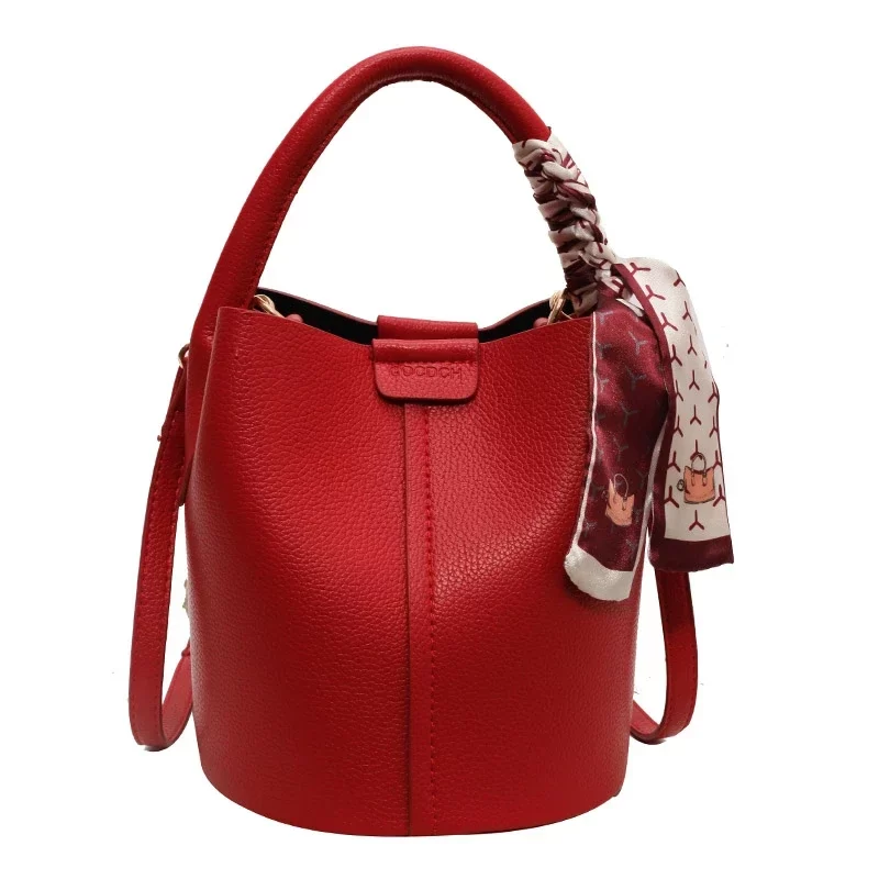 Hot Selling Simplicity High-end Women's Crossbody Bag PU Material Versatile Bucket Bag Fashion Handbag Commuting_7