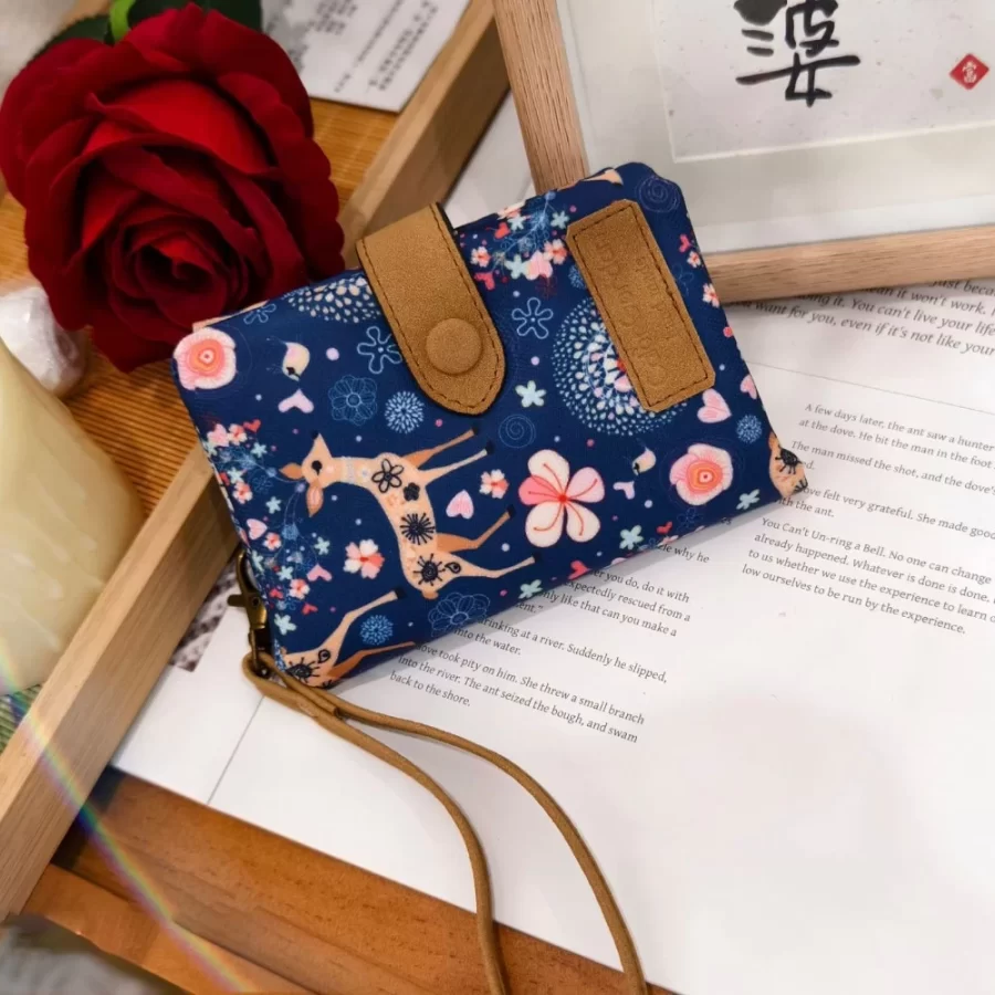 Cute Zipper Hasp Short Wallet PU Leather-Capacity Coin Purse Printing Money Bag Women Girl_8