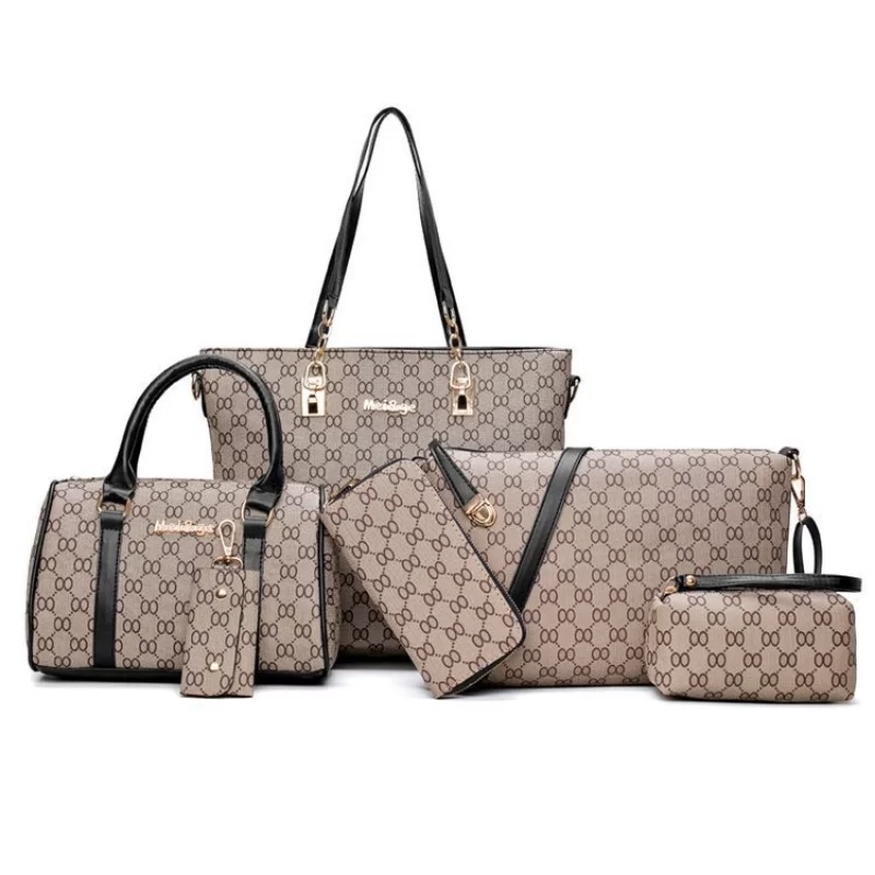 Luxury Handbags Women Bags Designer High Quality Leather Bags Pattern Women Handbag Shoulder Bag  Crossbody Bag 6 Piece Set_2